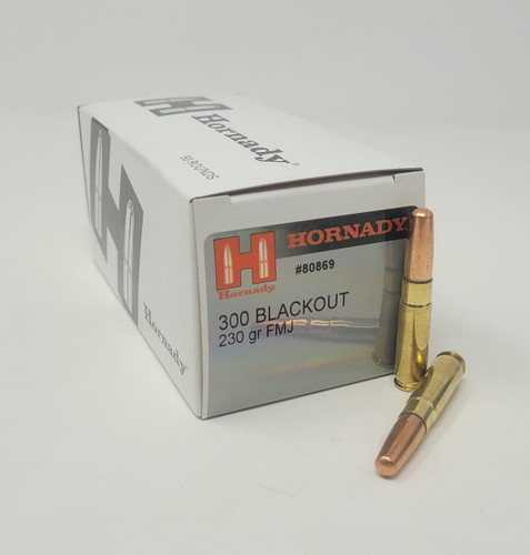 Hornady 300 AAC Blackout Ammunition H80869 230 Grain Full Metal Jacket 50 Rounds