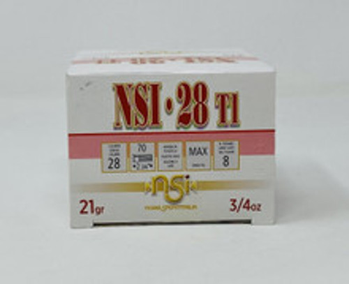 Nobel Sport Italia 28 Gauge Ammunition ANS288CASE 2-3/4" 8 Shot 3/4 oz CASE 250 Rounds