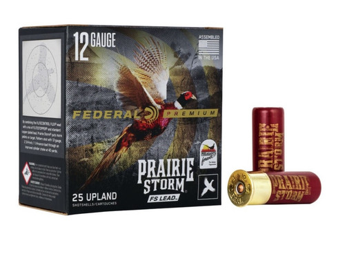 Federal Premium Prairie Storm 12 Gauge Ammunition PFX154FS4 2-3/4" 1-1/4oz #4 Shot 1500 fps 25 Rounds