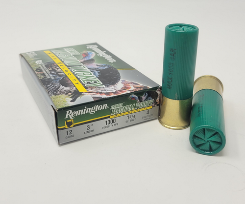 Remington 12 Gauge Ammunition Premier Magnum Turkey PHV12M4A 3" #4 Shot 1-3/4oz 1300fps 5 Rounds