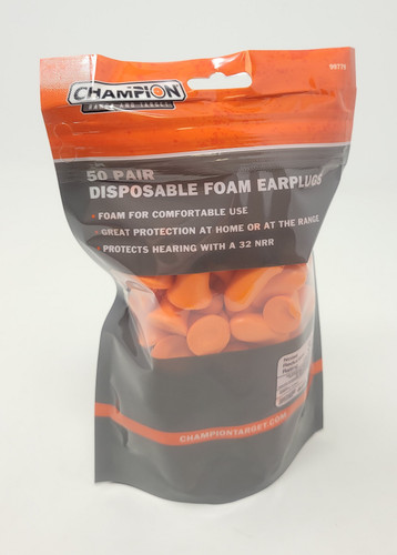 Champion Foam Earplugs CHMP99779 50 Pairs Orange