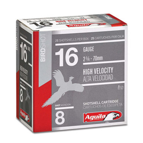 Aguila 16 Gauge Ammunition 1CHB1608 2-3/4" 1-1/8oz 1240fps #8 25 Rounds