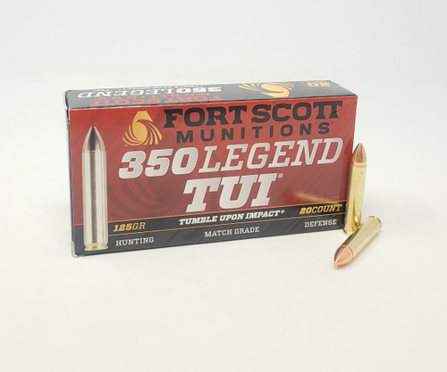 Fort Scott Munitions 350 Legend Ammunition FSM350125SCV 125 Grain Solid Copper Spun TUI 20 Rounds