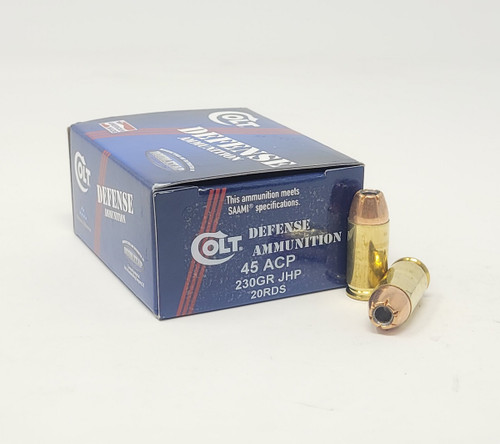 DoubleTap 45 Auto Ammunition Colt Defense 45A230CT 230 Grain Jacketed Hollow Point 20 Rounds