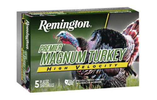 Remington 20 Gauge Ammunition Premier Magnum Turkey HV PHV20M5A 3" #5 Shot 1-1/8oz 1300fps 5 Rounds