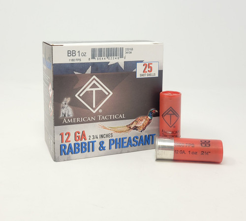 American Tactical 12 Gauge Ammunition Game Load ATIACL12GBBCASE 2-3/4" BB Shot 1oz 1180fps CASE 250 Rounds