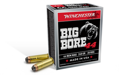 Winchester 44 Rem Mag Ammunition Big Bore 44 X44MBB 240 Grain Semi-Jacketed Hollow Point 20 Rounds