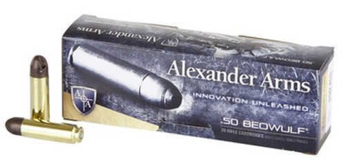 Alexander Arms 50 Beowulf Ammunition AB200ARXBOX 200 Grain ARX Interceptor 20 Rounds