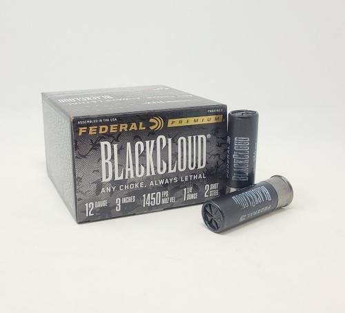 Federal 12 Gauge Ammunition Black Cloud Waterfowl PWBX1422 3" #2 Shot 1-1/4oz 1450fps 25 Rounds