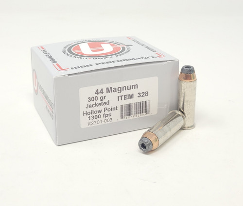 Underwood 44 Mag Ammunition UW328 300 Grain Jacketed Hollow Point 20 Rounds