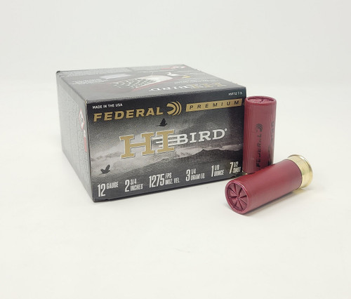 Federal 12 Gauge Ammunition Hi-Bird HVF1275 #7.5 Shot 2-3/4" 1-1/8oz 1275fps 25 Rounds
