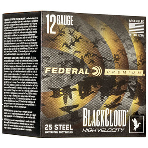 Federal 12 Gauge Ammunition Black Cloud PWBX1423 3" #3 Steel Shot 1-1/4oz 1450fps 25 Rounds