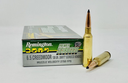 Remington 6.5 Creedmoor Ammunition PRSC65CR Scirocco Bonded 130 Grain Ballistic Tip 20 Rounds