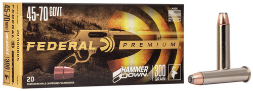 Federal 45-70 Govt Ammunition Hammer Down LG45701 300 Grain Bonded Soft Point 20 Rounds