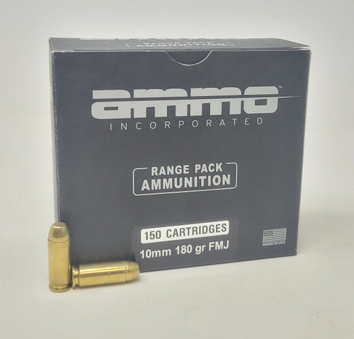 Ammo Inc 10mm Ammunition Range Pack AI10180TMC-A150 180 Grain Full Metal Jacket 150 Rounds