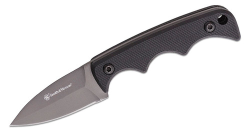 Smith & Wesson H.R.T Spear Point Neck Knife SW1193157 2" Spear Point Blade G10 Handles (Black)