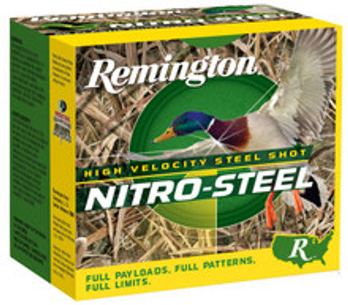 Remington 12 Gauge Ammunition High Velocity Nitro-Steel NSI12352  #2 Shot 3-1/2" 1-1/2oz 1500fps 25 Rounds