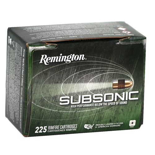 Remington 22 Long Rifle Ammunition Subsonic SS225 40 Grain Copper Plated Hollow Point 225 Rounds