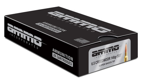 Ammo Inc 6.5 Creedmoor Ammunition AI65CM140SST-A20 140 Grain Super Shock Tip 20 Rounds
