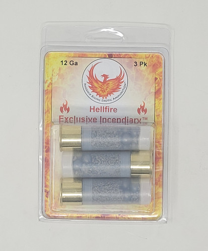 Phoenix Rising 12 Gauge Ammunition Hellfire Exclusive PRHELLFIRE 3" Incendiary & 00 Buckshot 3 Rounds