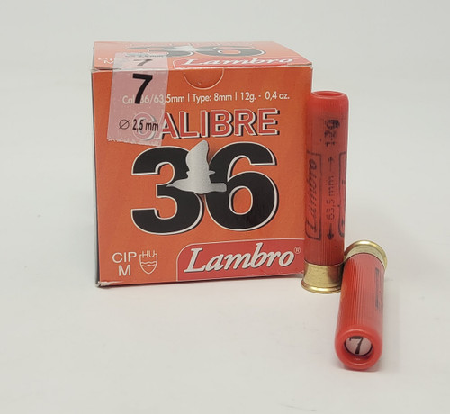 Lambro 410 Bore Ammunition LAM4107 2-1/2" #7 Shot 0.4oz 25 Rounds