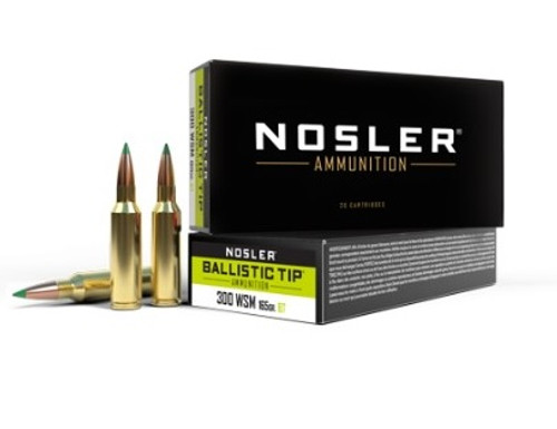 Nosler 300 WSM Ammunition NOS61035 165 Grain Ballistic Tip 20 Rounds