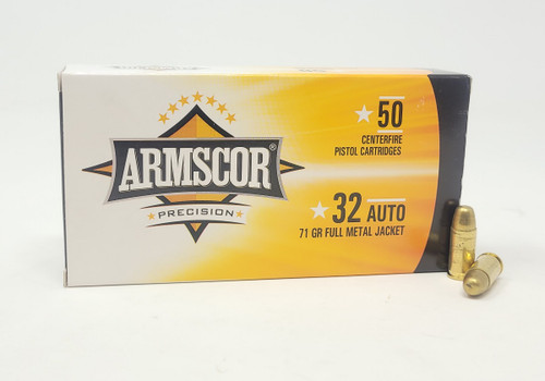 Armscor Precision 32 Auto Ammunition ARM50180 71 Grain Full Metal Jacket 50 Rounds