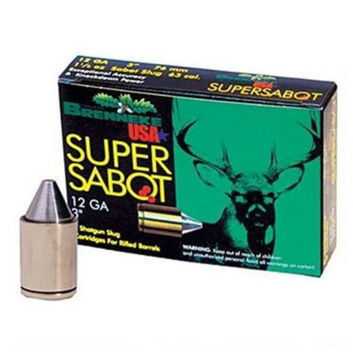 Brenneke 12 Gauge Ammunition AM3308E 3" 1-1/8oz Sabot Alloy Slug 5 Rounds