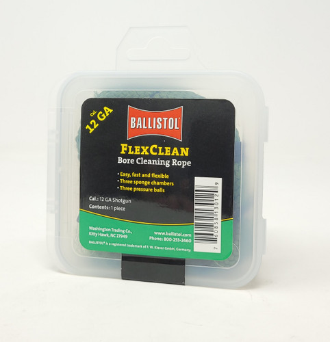 Ballistol Flexclean 12 Gauge Bore Cleaning Rope BALLISTOLFLECCLEAN Green