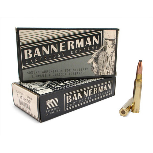 Bannerman 7.7x58 JAP Ammunition BCCA77X58180 180 Grain Soft Point Boat Tail 20 Rounds