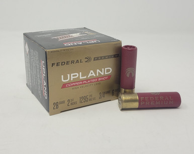 Federal Upland 28 Gauge Ammunition FP2836 2-3/4" 3/4oz #6 Copper Plated Shot 1295fps 25 Rounds