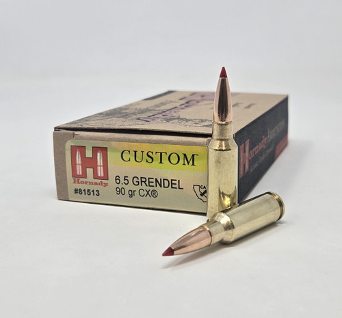 Hornady 6.5 Grendel Ammunition Custom H81513 90 Grain CX Ballistic Tip 20 Rounds