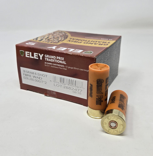 Eley 12 Gauge Ammunition Grand Prix Traditional E23026000GT 2-1/2" #6 Shot 1-1/16oz 1186fps 25 Rounds