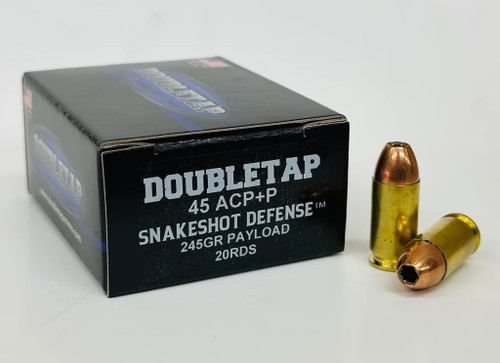 DoubleTap 45 ACP +P Ammunition 45ASS20 245 Grain Snakeshot 20 Rounds