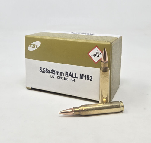Magtech CBC 5.56x45mm NATO Ammunition CBC556A M193 55 Grain Full Metal Jacket 50 Rounds