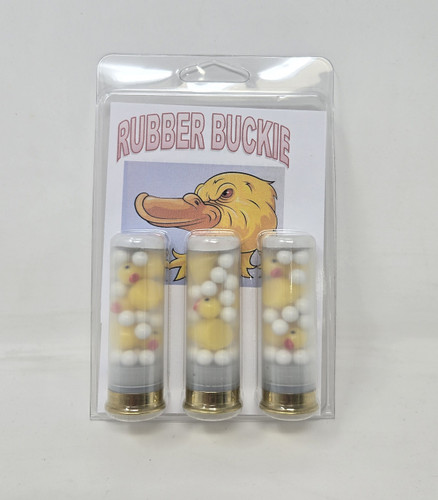 Paraklese Technologies 12 Gauge Ammunition Rubber Buckie PT12RB3 2-3/4" 3 Resin Ducks & Plastic BBs 3 Rounds