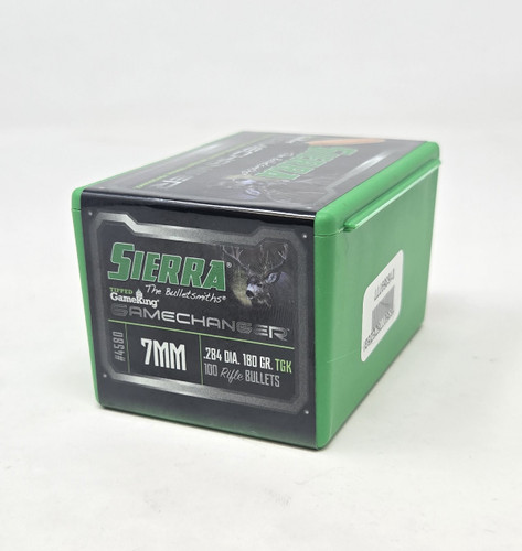 Sierra 7mm (.284 Dia) Reloading Bullets Gamechanger SRAA4580 180 Grain Tipped Game King 100 Pieces