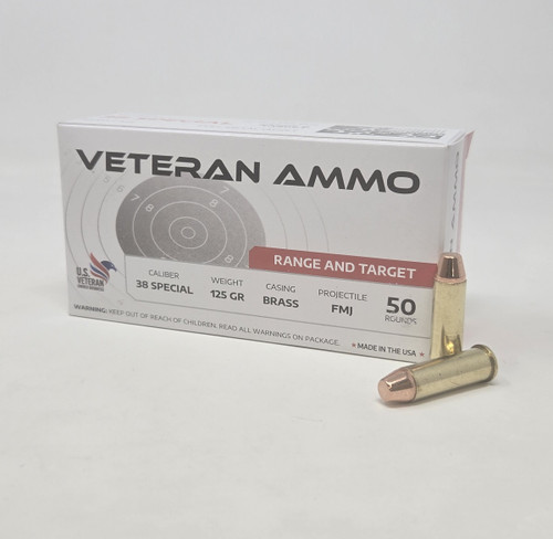 Hyperion Veteran Ammo 38 Special Ammunition Range And Target HMBX38125FMJ50 125 Grain Full Metal Jacket 50 Rounds
