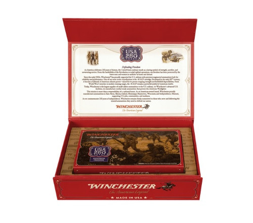 Winchester 45 Auto Ammunition 250 Year USA Anniversary Collectors Box USA45250 230 Grain Full Metal Jacket 50 Rounds
