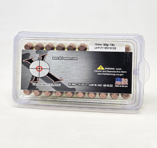 Ten Ring 10mm Ammunition TR10MM165TMJ 165 Grain Total Metal Jacket 50 Rounds