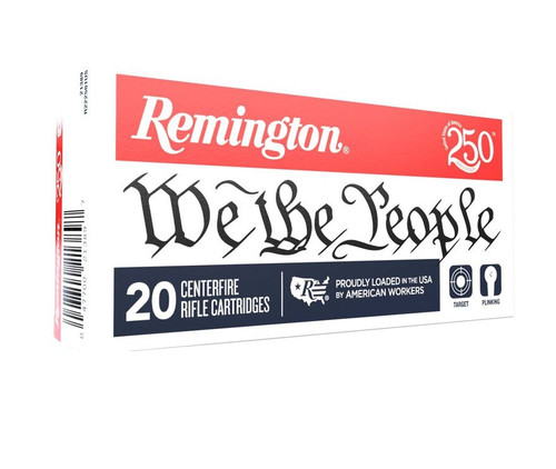 Remington 22-250 Rem Ammunition "We The People" R222501US 55 Grain Pointed Soft Point 20 Rounds