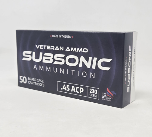 Hyperion Veteran Ammo 45 ACP Ammunition Subsonic HMBX4523050 230 Grain Full Metal Jacket 50 Rounds