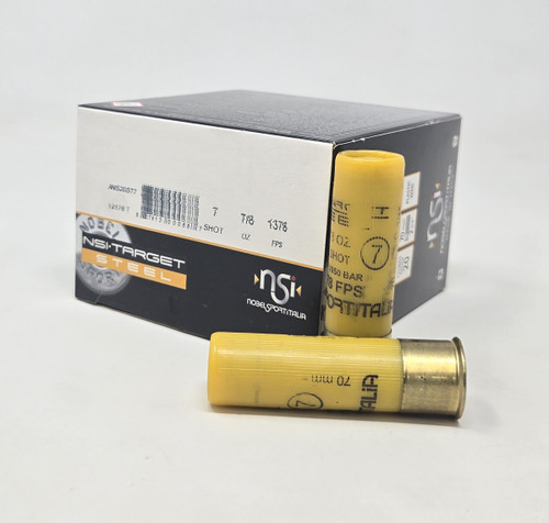 Nobel Sport Italia 20 Gauge Ammunition Target Steel ANS20ST7CASE 2-3/4" #7 Shot 7/8oz 1378fps CASE 250 Rounds