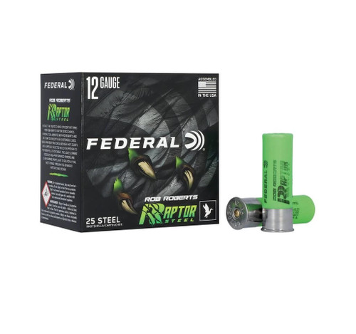 Federal 12 Gauge Ammunition Raptor Steel RRS1384 3" #4 Steel Shot 1-3/8oz 1400fps 25 Rounds