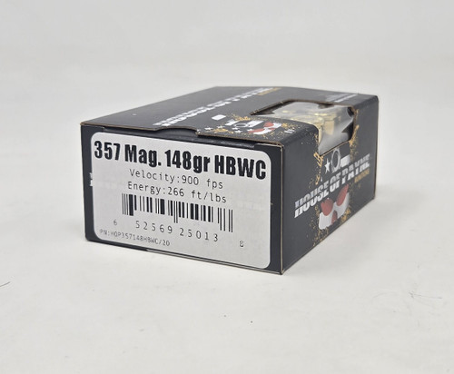 House Of Payne Munitions 357 Mag Ammunition HOP357148DEWC 148 Grain Hollow Base Wadcutter 20 Rounds