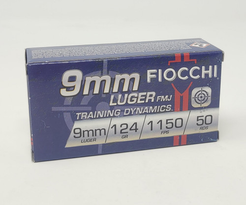 Fiocchi 9mm Luger Ammunition FI9APB 124 Grain Full Metal Jacket 50 Rounds Fiocchi 9mm Luger Ammunition FI9APB 124 Grain Full Metal Jacket 50 Rounds