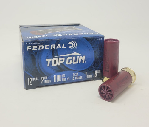 Federal 12 Gauge Ammunition Top Gun TG1218 2-3/4" 8Shot 1oz 1180fps Case of 250 Rounds