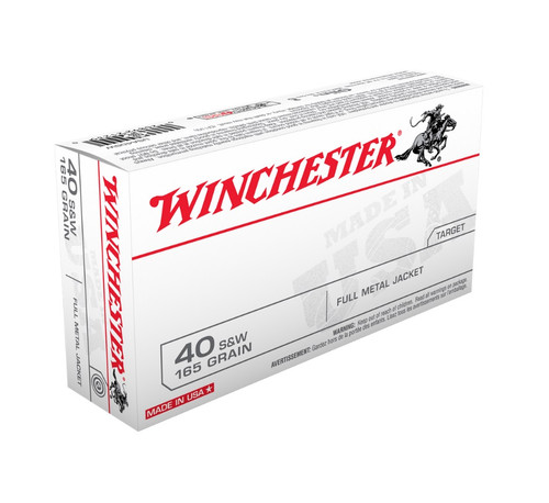 Winchester 40 S&W USA40SW 165 gr FMJ 50 rounds