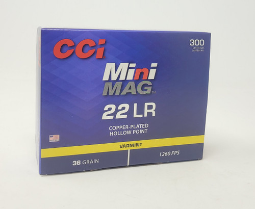 CCI 0962 22LR Mini-Mag 36 gr Copper Plated Hollow Point 300 rounds