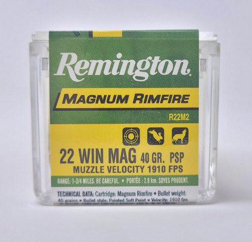 Remington 22 WMR R22M2 40 Gr Pointed Soft Point 50 rounds